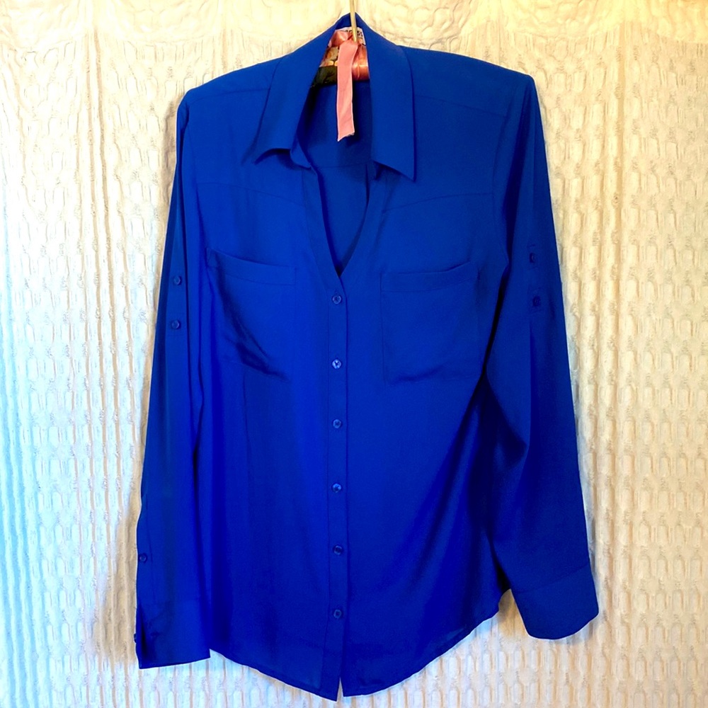 Express Med Royal Blue The Portofino Shirt